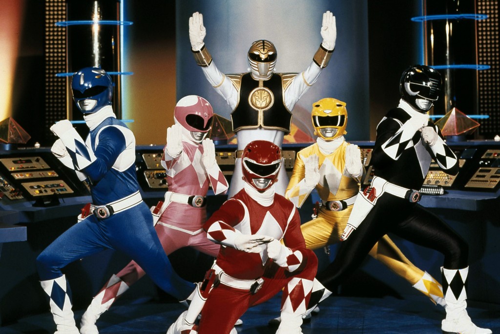 FILE - This publicity file photo provided by Saban Brands, shows a scene from the "Mighty Morphin Power Rangers" TV show. Lions Gate Entertainment Corp. said Tuesday, May 6, 2014, it was partnering with Haim Sabanís Saban Entertainment to produce a live-action feature film based on the spandex-wearing, martial arts superheroes who are usually called upon to save the world. "Power Rangers" have had a continuous presence on U.S. TV since 1993. (AP Photo/Saban Brands, file)